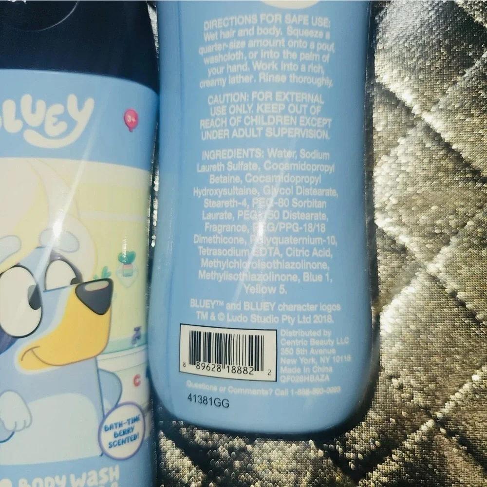2 Bluey 3-in-1 Body Wash Shampoo Conditioner
